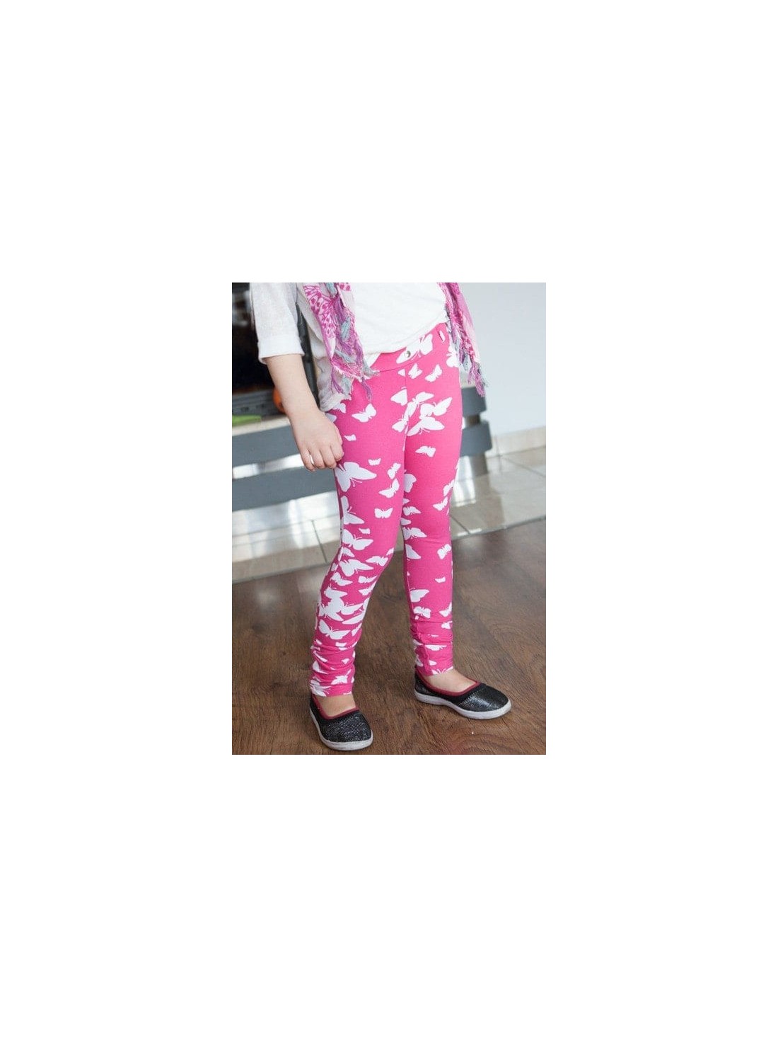 Girls\' pink leggings DZ7011 - Online store - Boutique